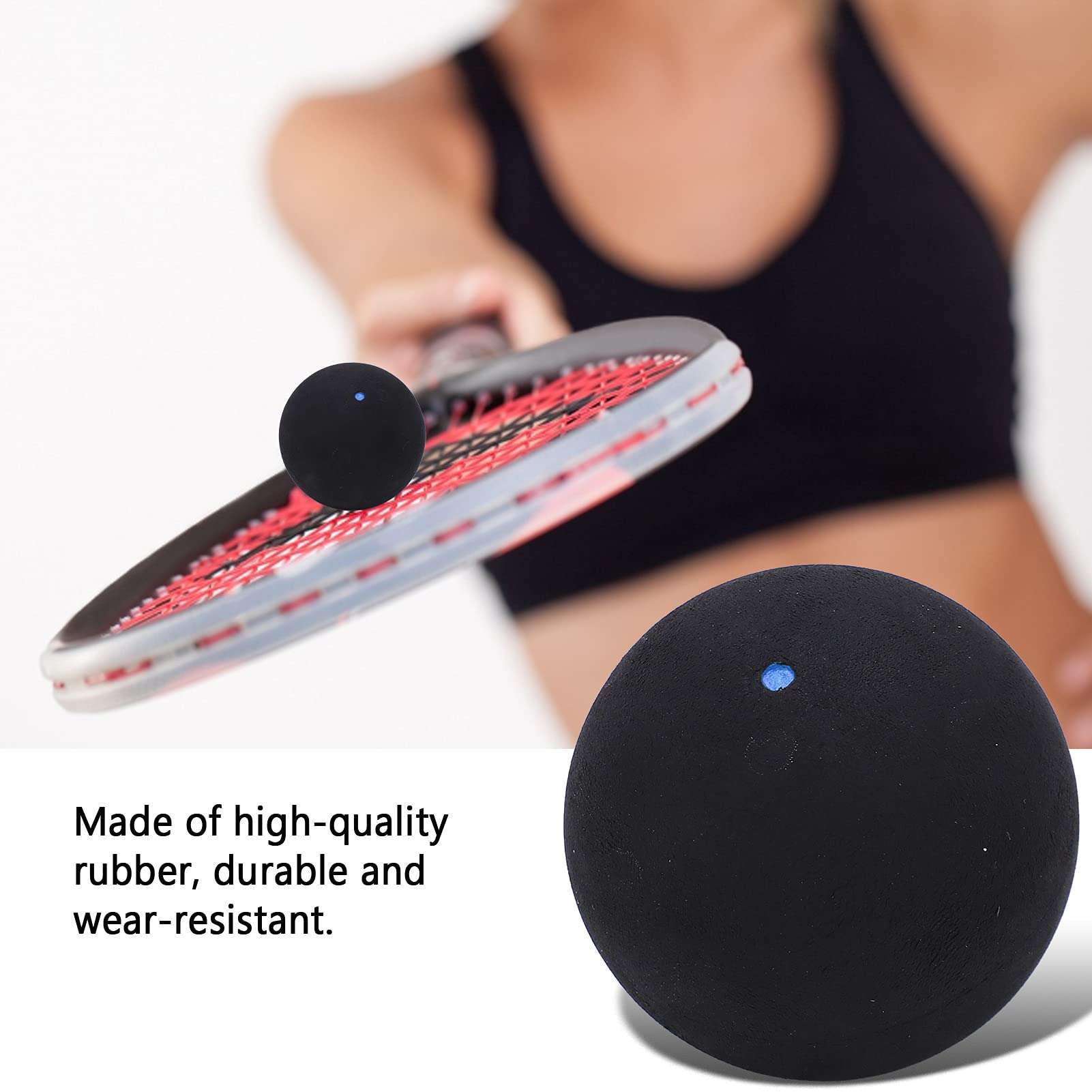 Meiyya Sports Squash Ball Sports Squash Ball Racquet Ball Ball Elastic Ball Squash Training,Professional Design Squash Ball Easy to Carry for Practice 2
