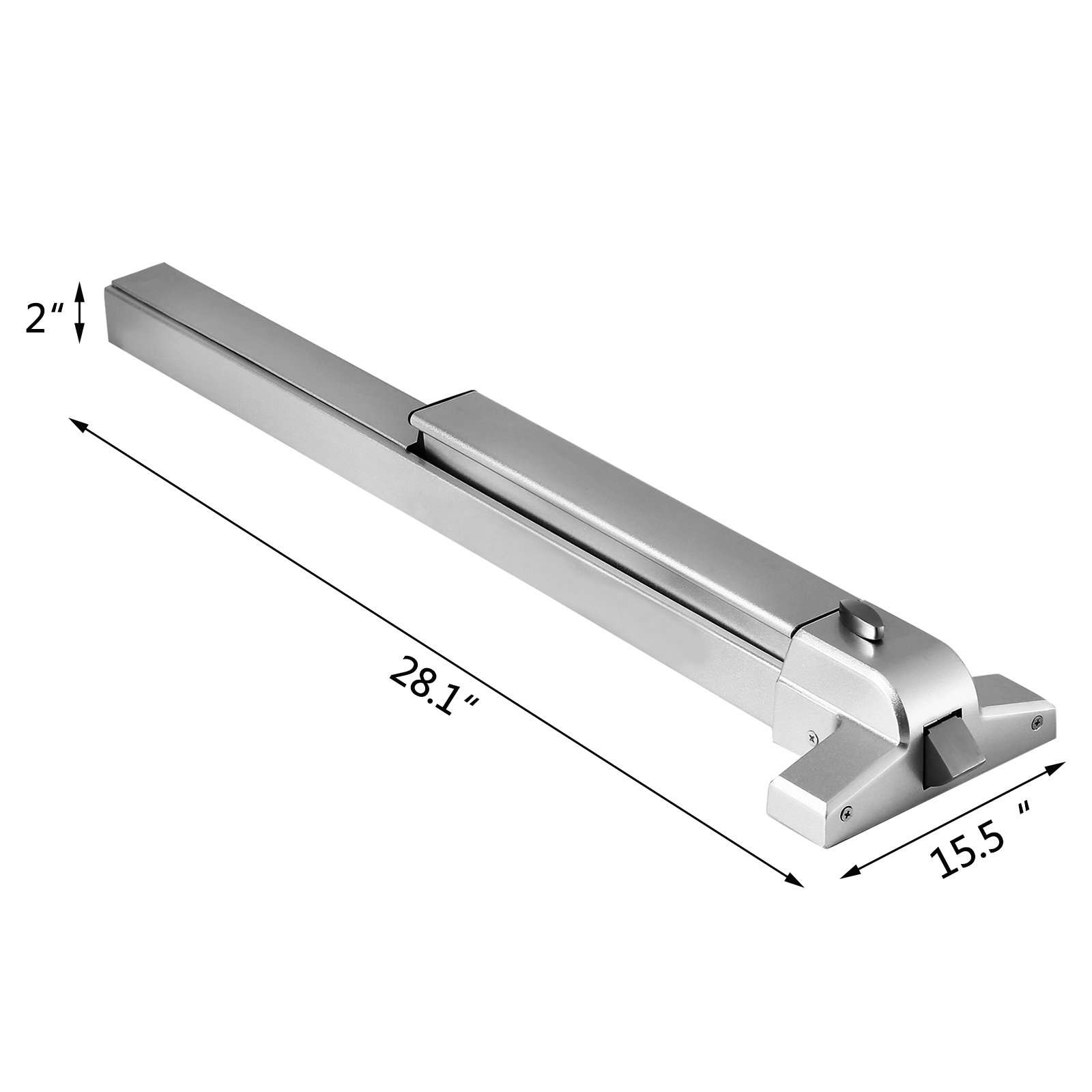 Happybuy Door Push Bar Panic Exit Device with Exterior Lever Commercial Emergency Exit Bar Panic Exit Device for Wood Metal Door Panic Exit Bar with Door Knob (Push Bar with Lever) 2