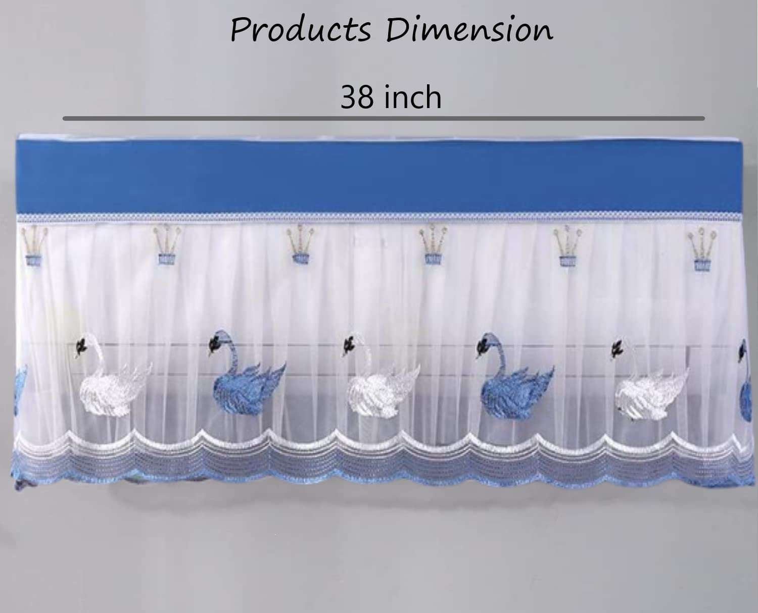 DARSHANAM WORLD Polyester Newest Desiging Ac Cover For 1.5 Ton, Split AC Dust Proof Washable Air Conditioner Cover For All Seaso, Dust Cover Folding Designer Ac Cover (Blue Duck 1.5 Ton Ac Cover) 4