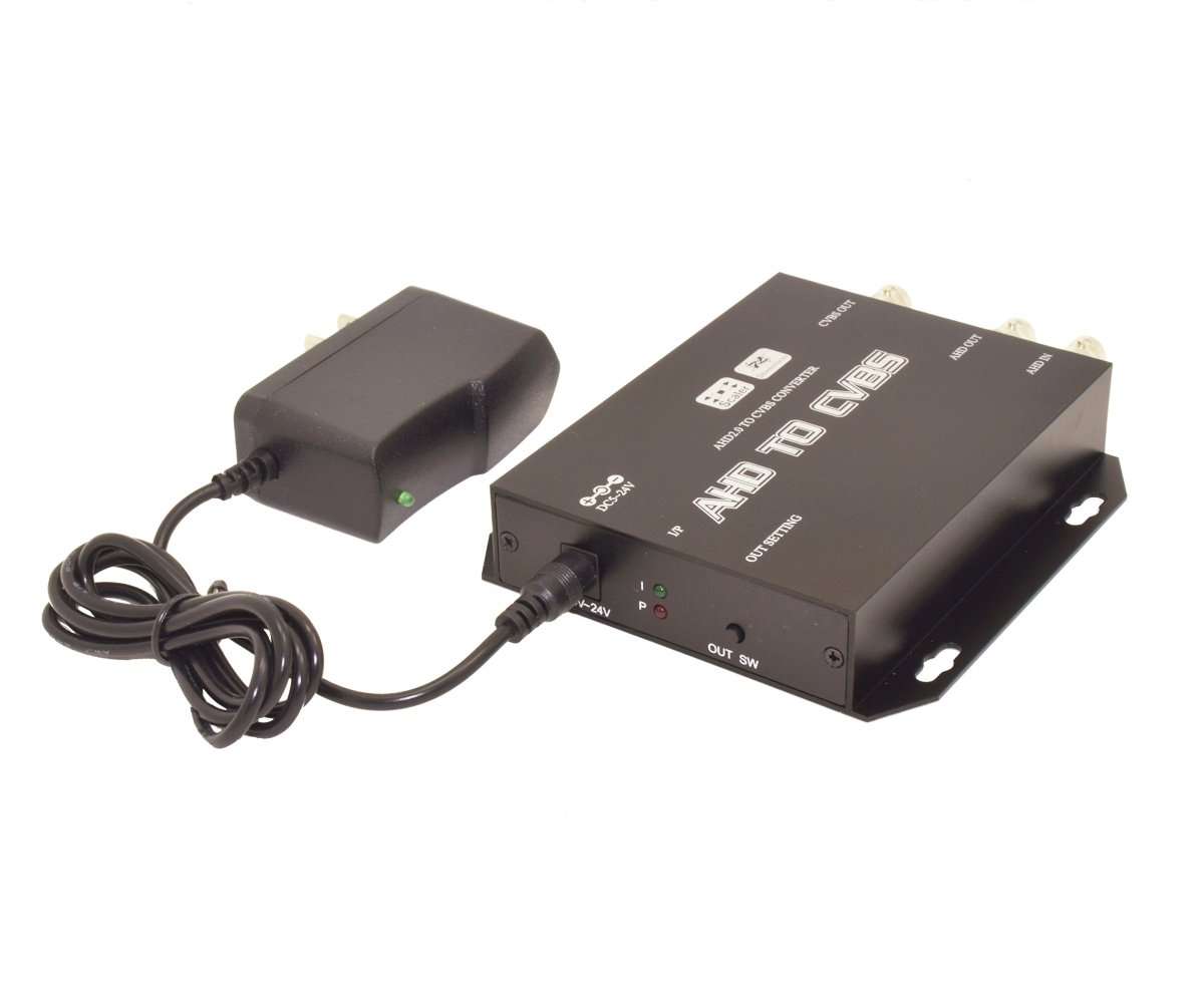 AHD to AV CVBS Composite Buy It Now Video Scaler Converter 1080P With AHD Loop Out Up to 1000M BNC Connector Support 5V~24V Power Input For DVR Cameral CCTV Security System 2