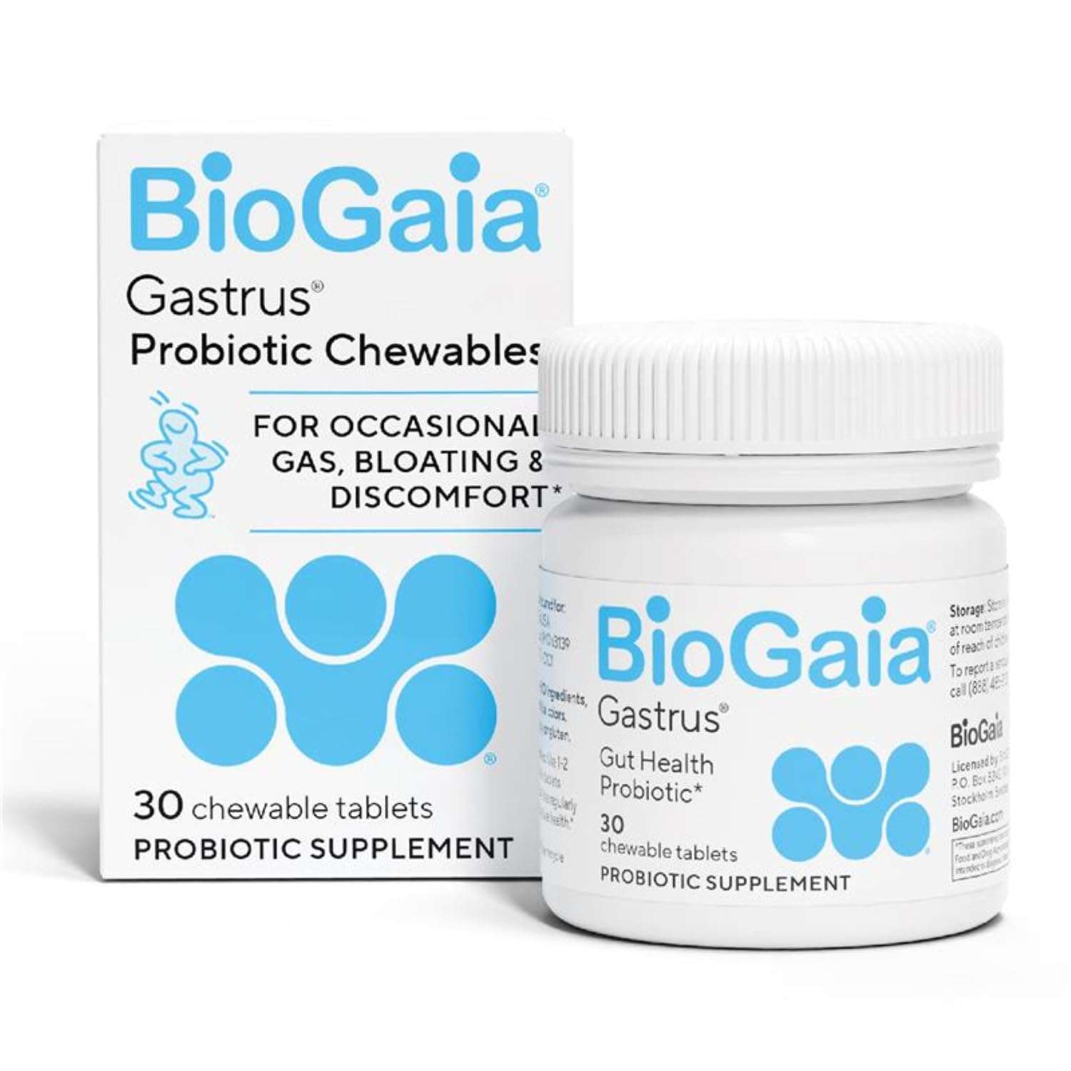 BioGaia Gastrus Gut Health Probiotic | Eases Abdominal Discomfort, Gas & Bloating | Promotes Regularity & a Healthy Gut | Contributes to a Balanced Microbiome | Backed by 30 Years of Research 1