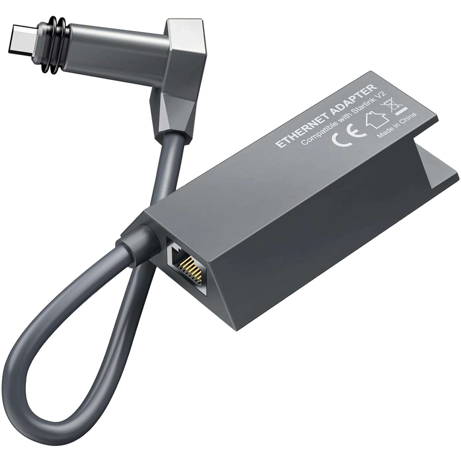 Starlink Ethernet Adapter for Starlink Gen 2 Standard Actuated, Starlink Ethernet Adapter Gen 2, Up to 1 Gbps, Gigabit RJ45 Interface Wired Extenders 1