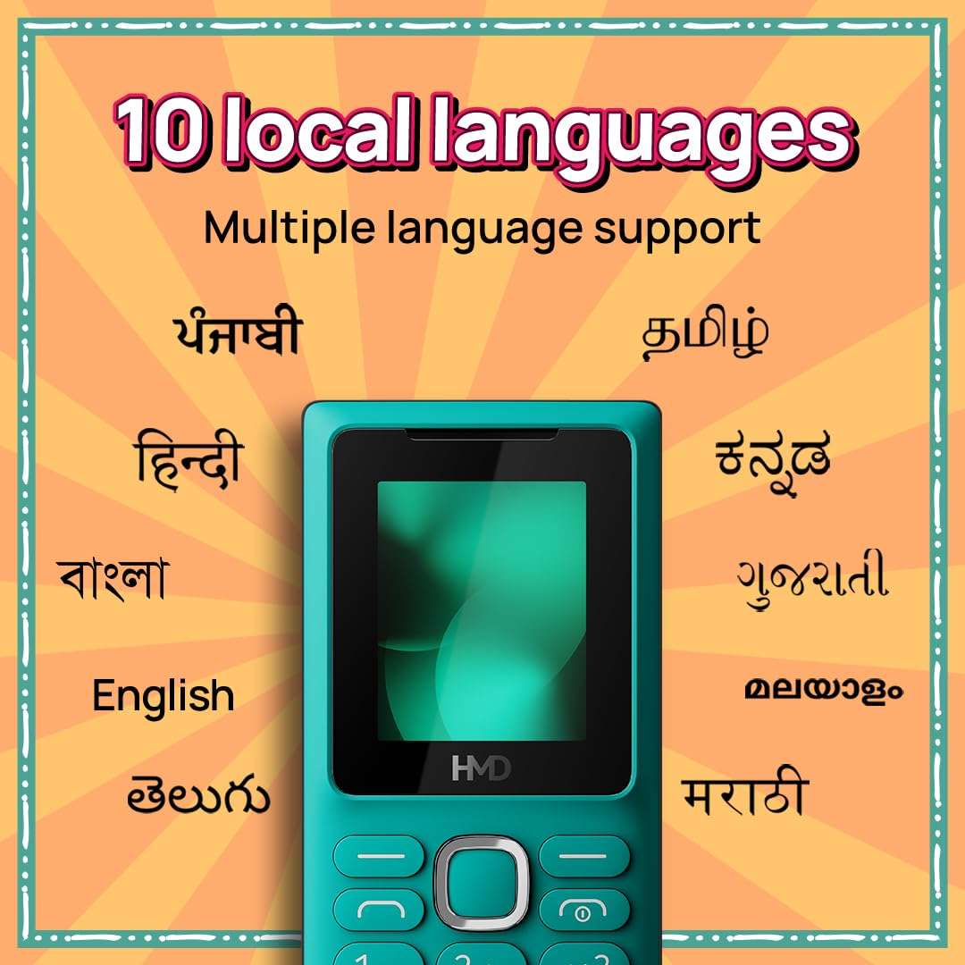 HMD 101 Keypad Mobile Phone |Dual SIM, Long Lasting Battery, Durable Design, Phone Talker, Wireless FM Radio, MP3 Player, MicroSD, 1-Year Replacement Guarantee | Teal 5
