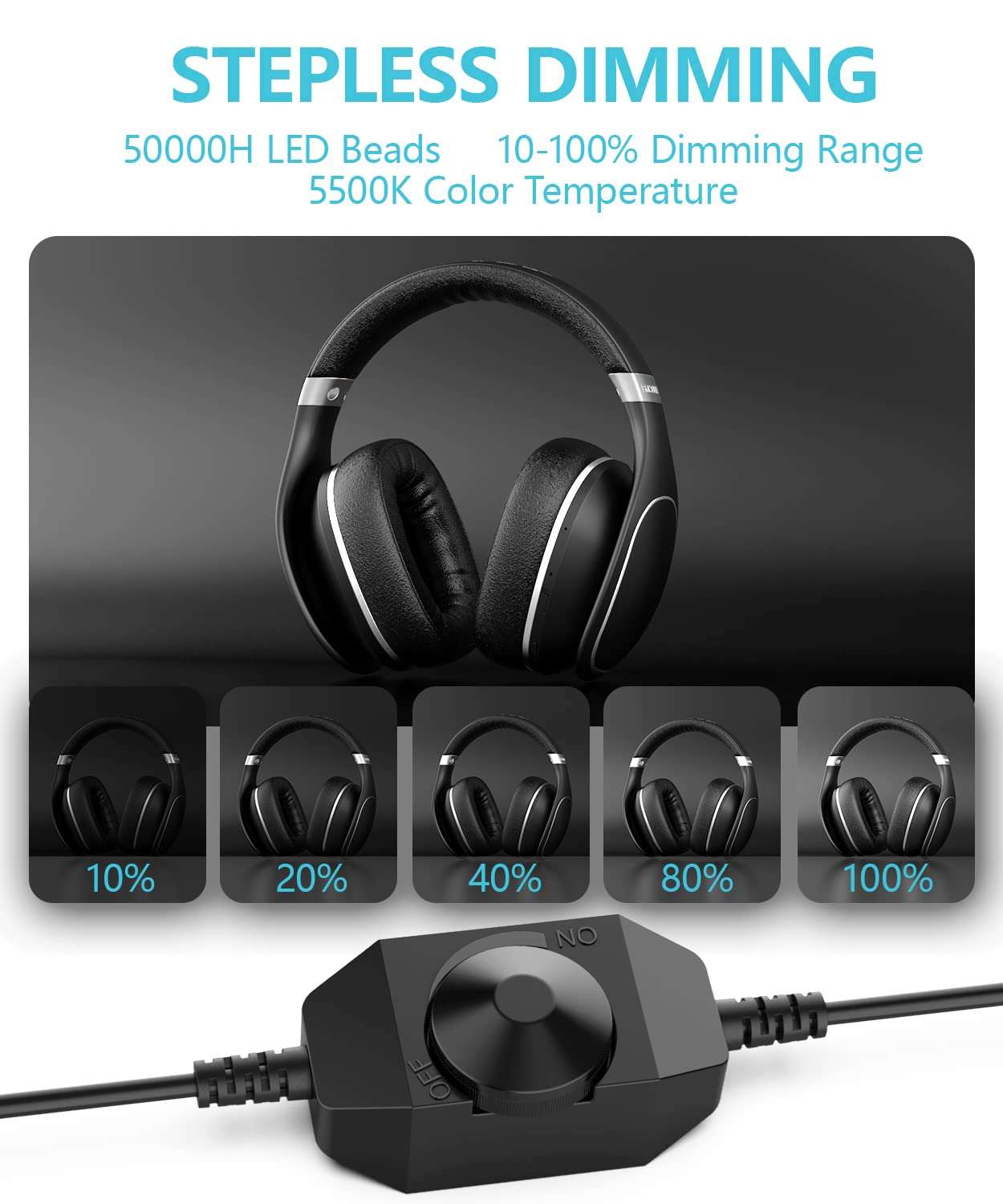 8 Pcs Backgrounds Photo Light Box, SAMTIAN Portable 16x16x16 Inches Photography Studio Light Box Shooting Tent Tabletop Photography Lighting Kit with Brightness Dimmer for Photography 6