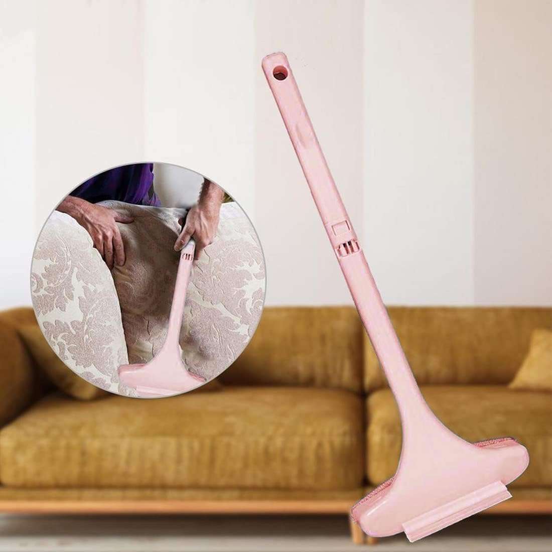 Akshar Divine Portable Mini Double Side Window Mesh Cleaner for Home Use, Handheld with Hose, Pink 6