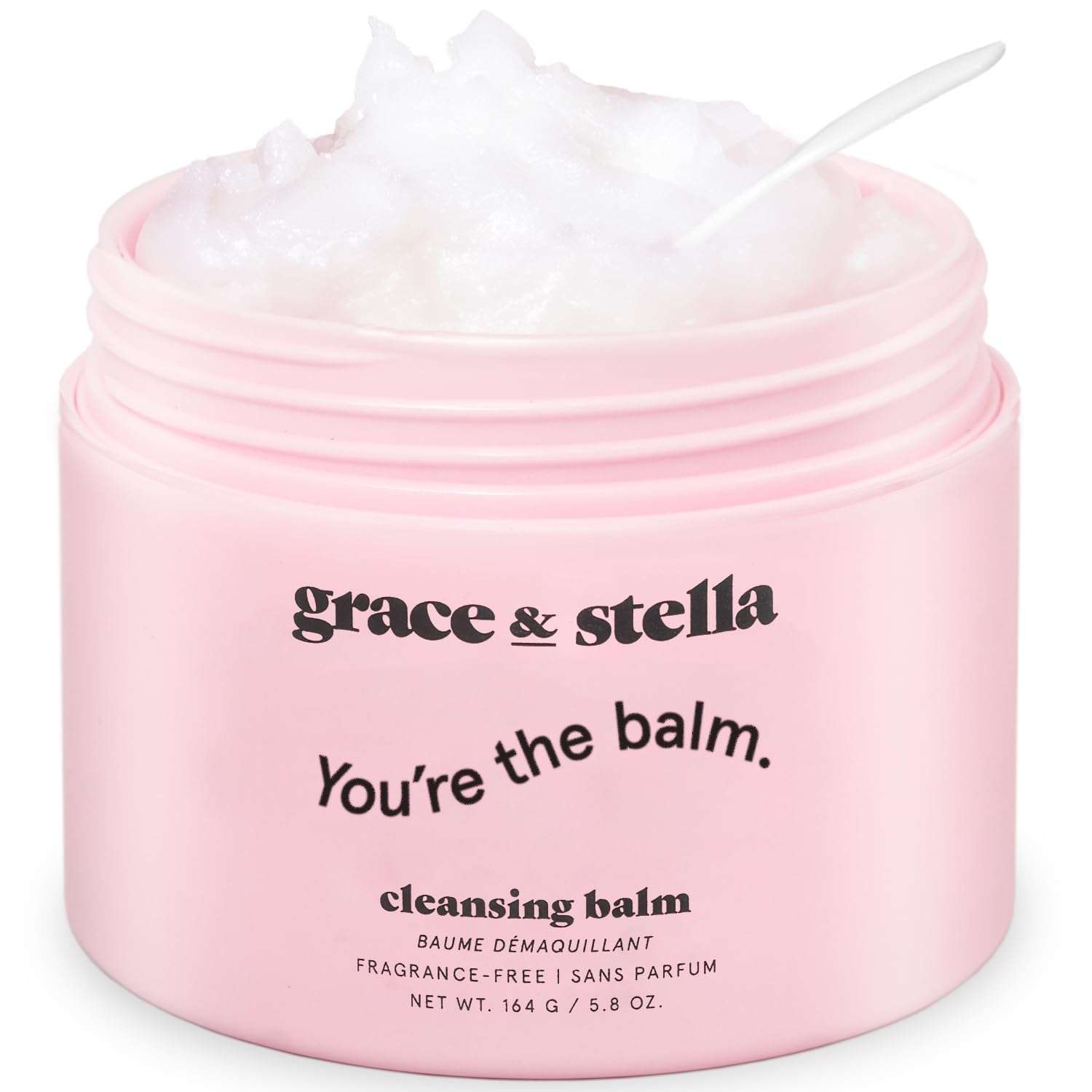 grace & stella Cleansing Balm - Oil-Based Makeup Remover - Gentle & Moisturizing Facial Cleanser, Non-Stripping Formula for Double Cleansing Heavy Makeup - Vegan Fragrance-Free Skincare (164g / 5.8oz) 1