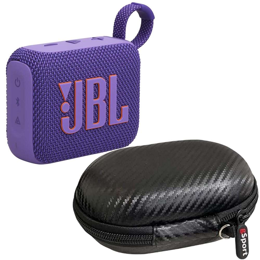 JBL GO 4 Ultra Portable Bluetooth Speaker Bundle with gSport Case (Purple) 1