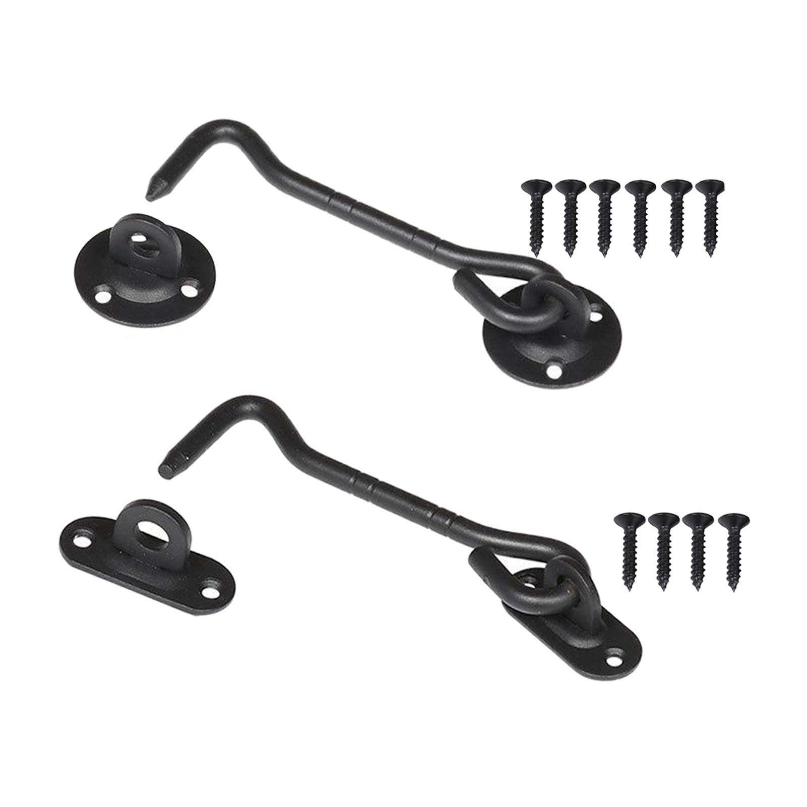 KJBGS Door Hardware Slide Barn Door Lock Eye Latch Privacy Hook for Garage Swivel Window Shed Home Rustic Multi-Purpose Door Hardware Tools Door Replacement (Color : Round Base) 6