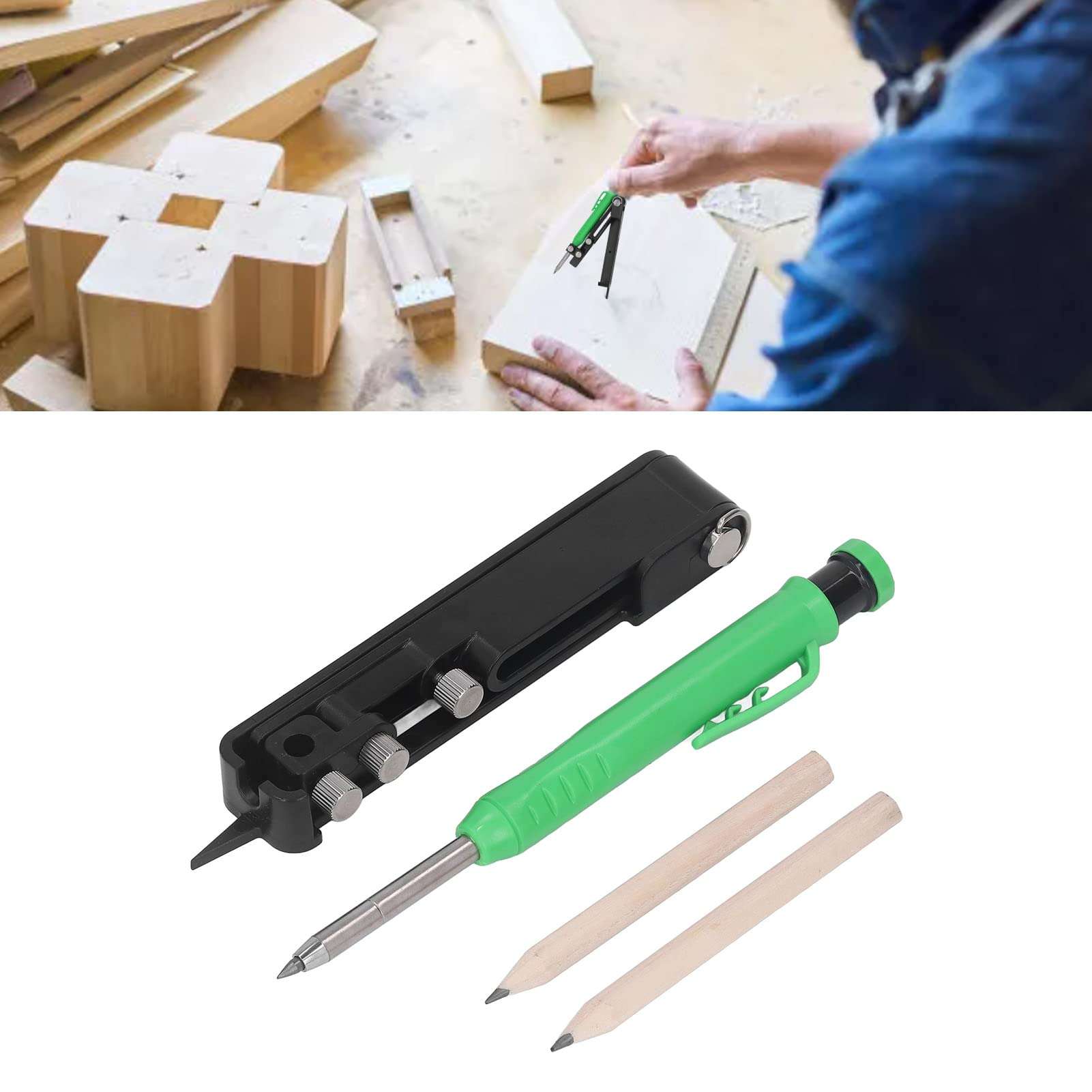 Multifunction Scribe Pencil, Easy To Use 4 Modes Line Maker Measuring Tool Adjustable Various Application for Carpet for Home Improvement 4