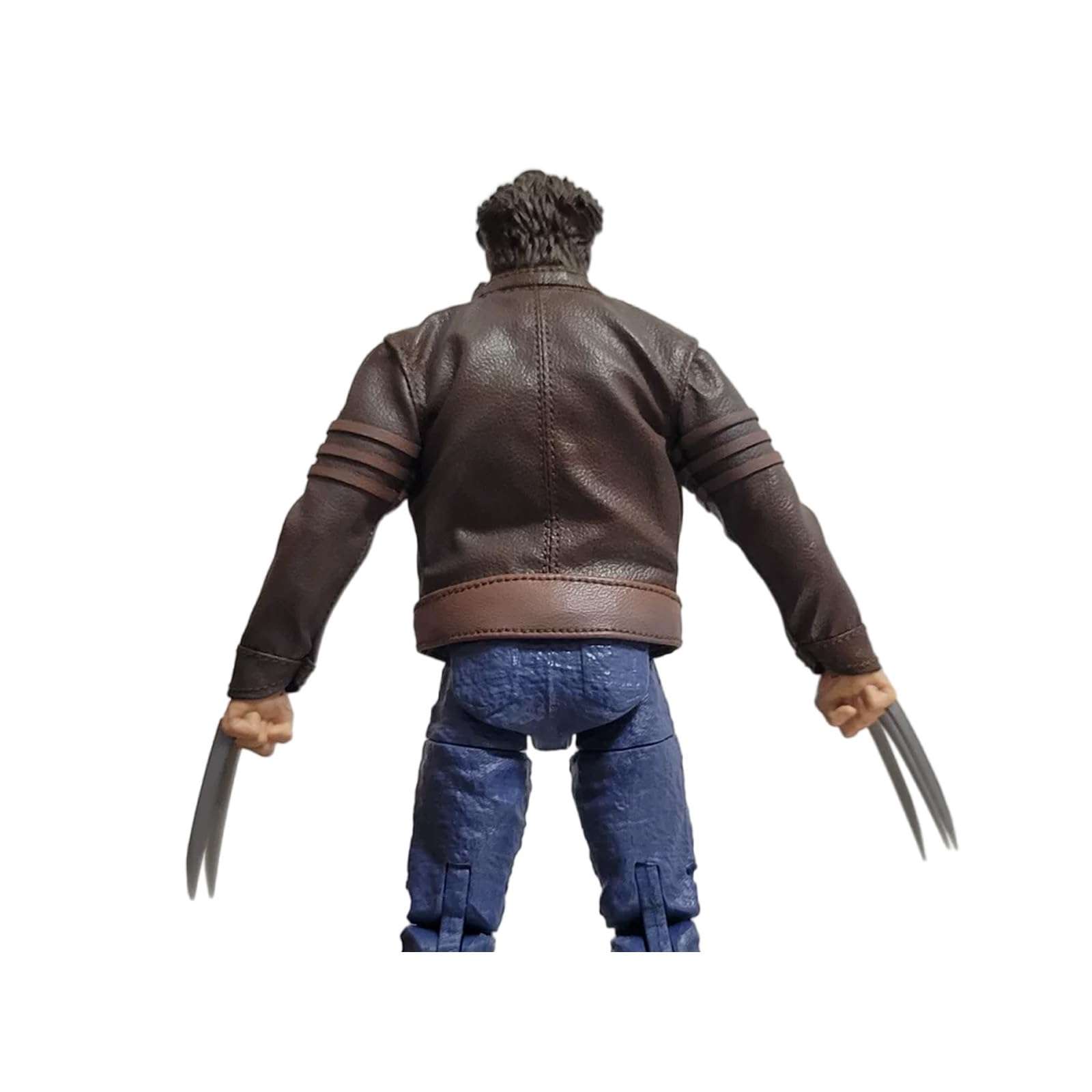 LINZHEAXY 1/12 Action Figure Colthes,Leather Jacket for 6" Male Action Figures,1:12 sacle clothing,Wolverine Jacket.(Style B-old crafted design) 3