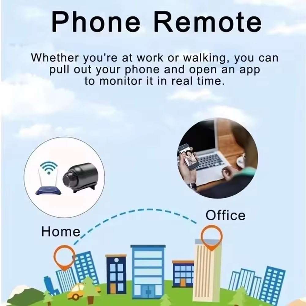 TECHNOVIEW WiFi 1080p Wired Small Size Camera Hd Audio Video Recording Work with Power Dc 5V 24 Hours Working Security Camera Digital Video Recorder Mini - Black 4