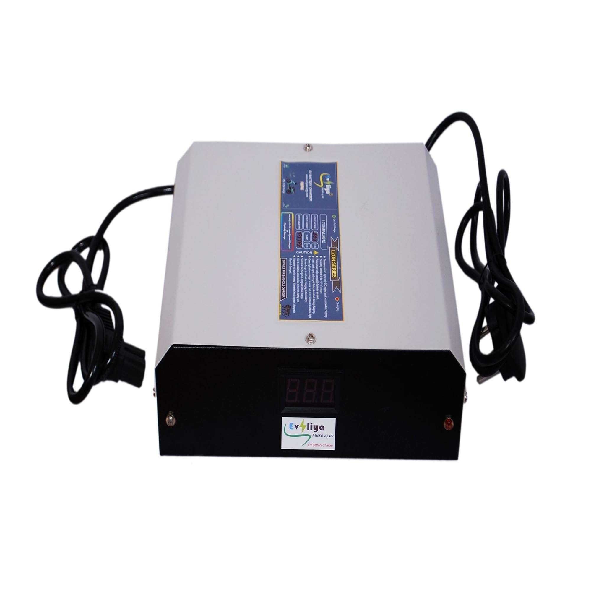 LZON Series 60V 12Amp Auto Cutoff 67.2v Lithium ion Fast Battery charger with Digital Display for Electric Scooter & Electric BIke Output XLR Type Connecter 1