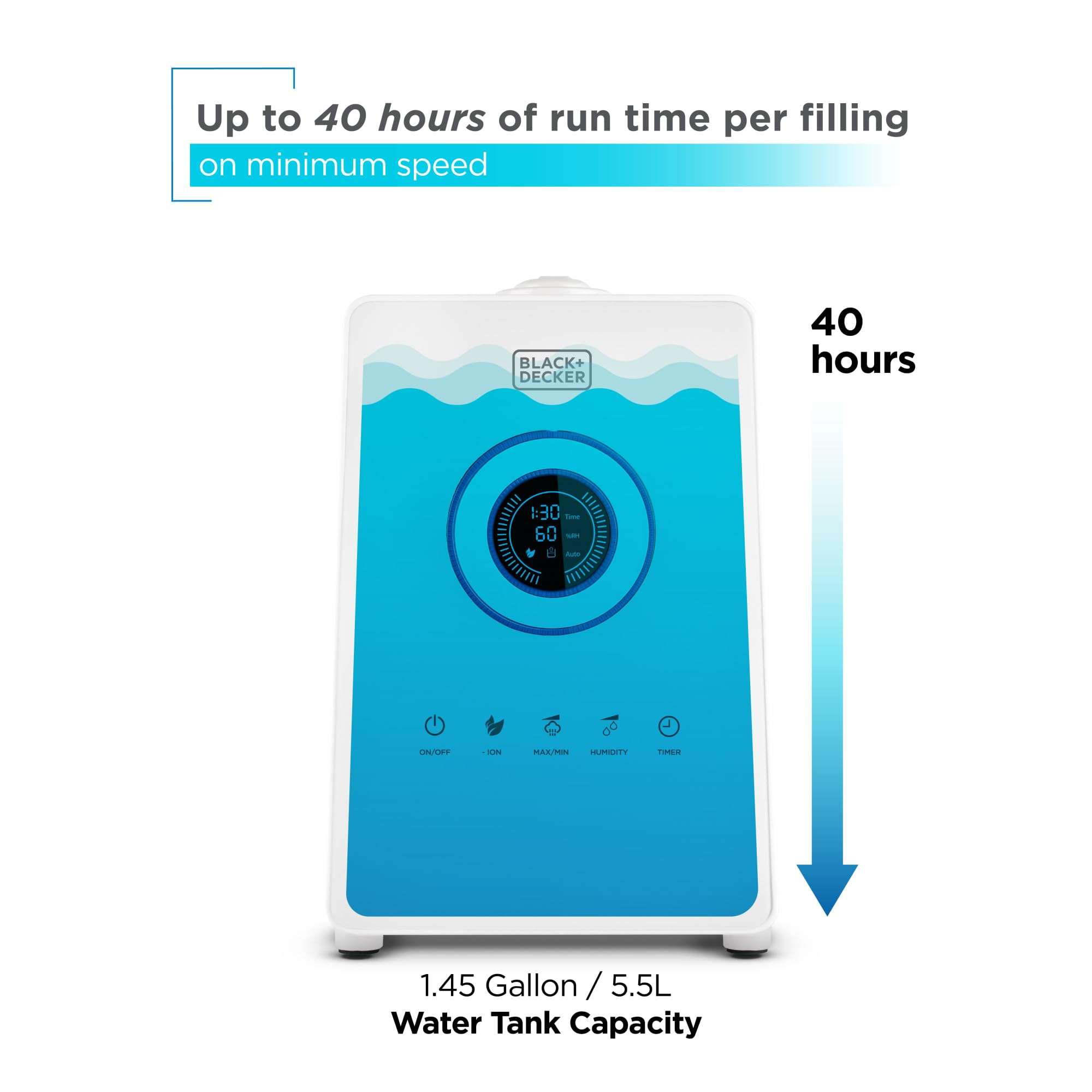 BLACK+DECKER 1.45 Gallon Ultrasonic Humidifier 4