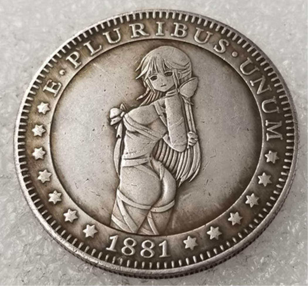 MEETCUER 1881 Beautiful Girl Hobbies Coin Collecting-American Liberty Eagle Lucky Morgan Coin Hobo Coin-Arts Naked Souvenir Gift Adult Toy Funny Old Coins MaybeCoin 2