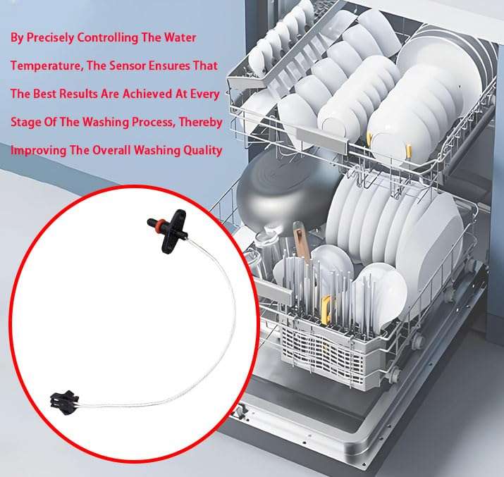 DongJinK Dishwasher Replacement Thermistor Temperature Sensor DD81-02152A Compatible with Samsung DW80N3030US DW80N3030UW DW80R2031US DW80M2020US Compatible with Whirlpool W10567618 4