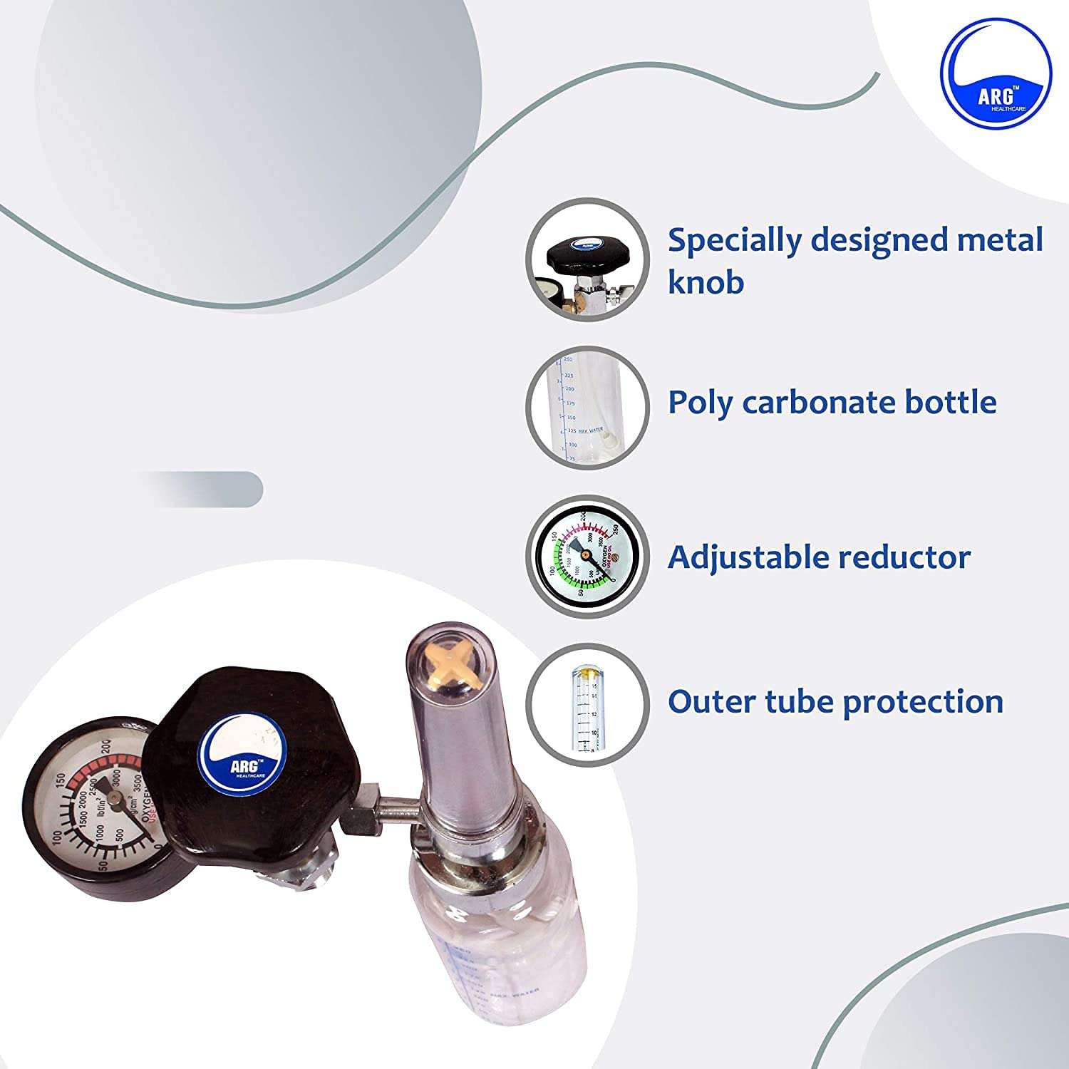 Care Of India Oxygen Flowmeter For Cylinders and Hospitals 3