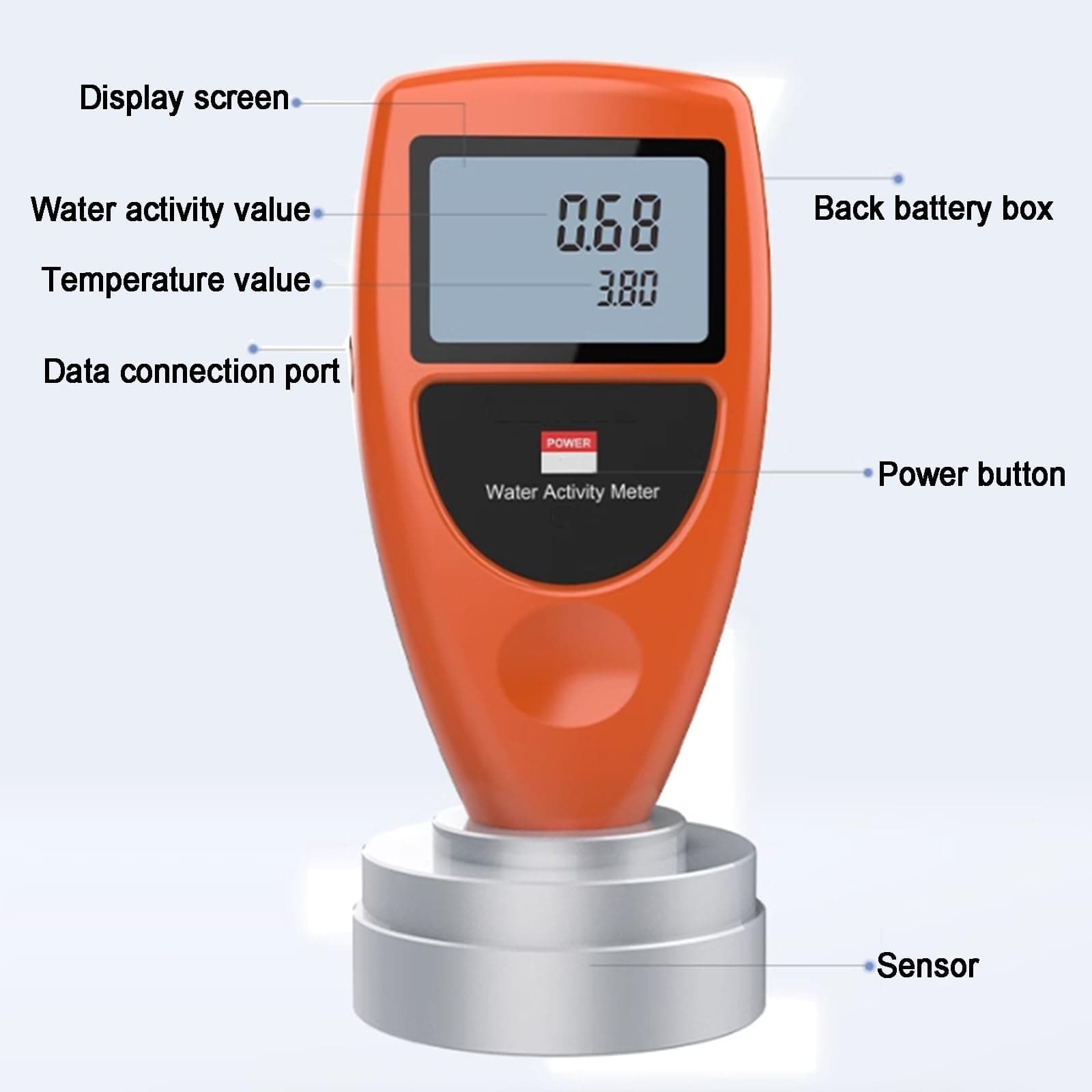 Water Activity Meter, Smart Food Water Activity Monitor, with LCD Screen, Non Conductive Humidity Sensor, Range 0~1.0aw, for Tester Jerky Dried Fruit Grain Vegetable 3