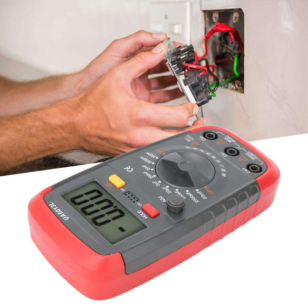 Akozon Multimeter Digital Capacitance Meter Capacitor Tester 0.1pF to 20000uF UA6013L Professional Handheld LCD Digital Capacitance Meter Capacitor Meter Tester 3