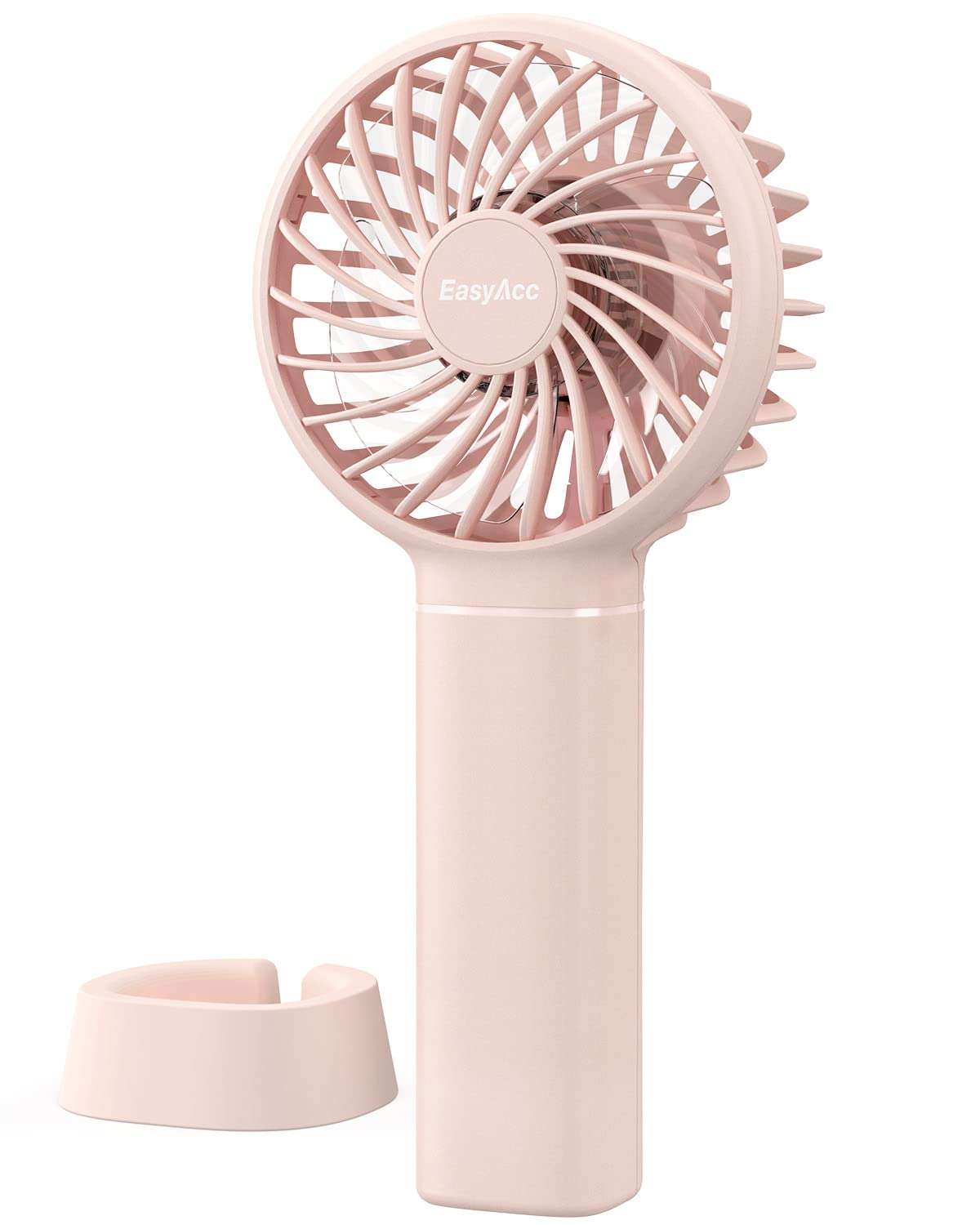 EasyAcc Mini Portable Fan Mini Handheld Fan, 3 Speed USB C Rechargeable Battery Operated Fan Pocket Fan, Personal Fan with Lanyard and Base Cooling Desk Fan for Kids Women for Travel Indoor Outdoor 1