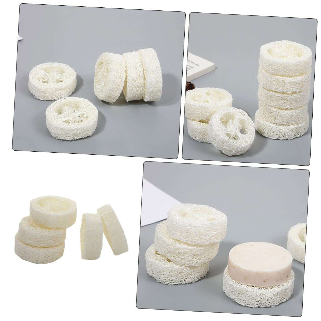 Healeved 25 pcs Bath Wipe Bath Brush countertop soap Holder exfoliating Body Sponge Storage soap Tray Household soap mat Shower Pouf charcoale soap Organizer Cleansing Body wash loofah 5