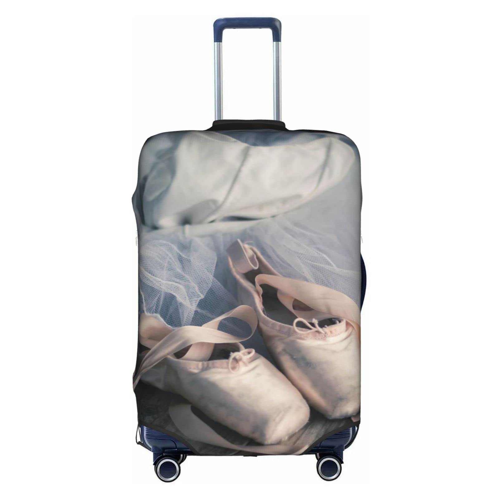 Ballet Shoe Print Travel Luggage Cover Elastic Suitcase Trolley Protector Cover For(22-28in) Luggage,Rolling Luggage Protective Cover Case For Travel(Customizable)
