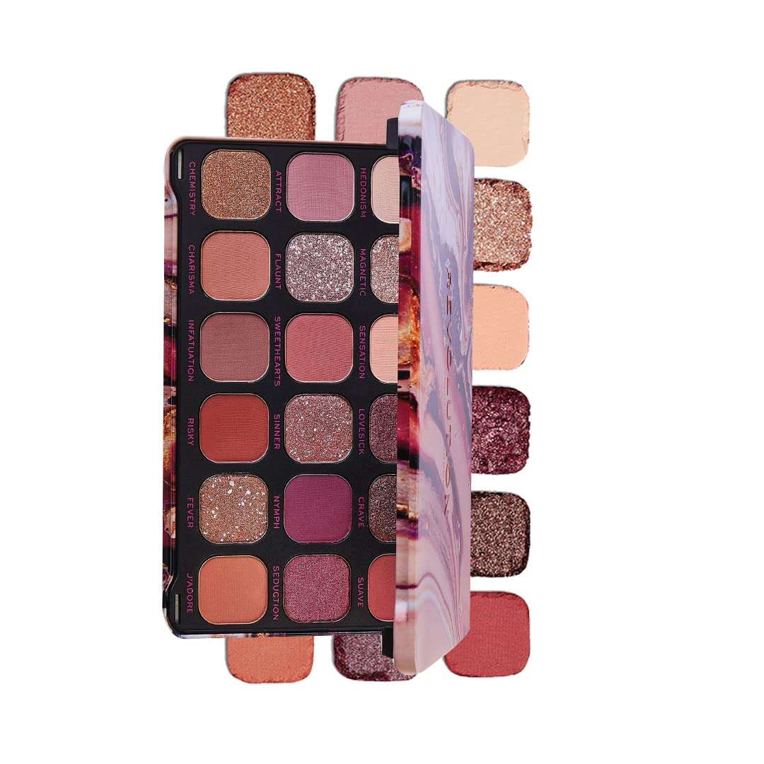 Revolution Beauty London Makeup Eyeshadow Palette, Highly Pigmented includes 18 shades, Long Wearing and Easily Blendable Eye with Shimmary and Matte Finish, Forever Flawless Allure - 19g 1