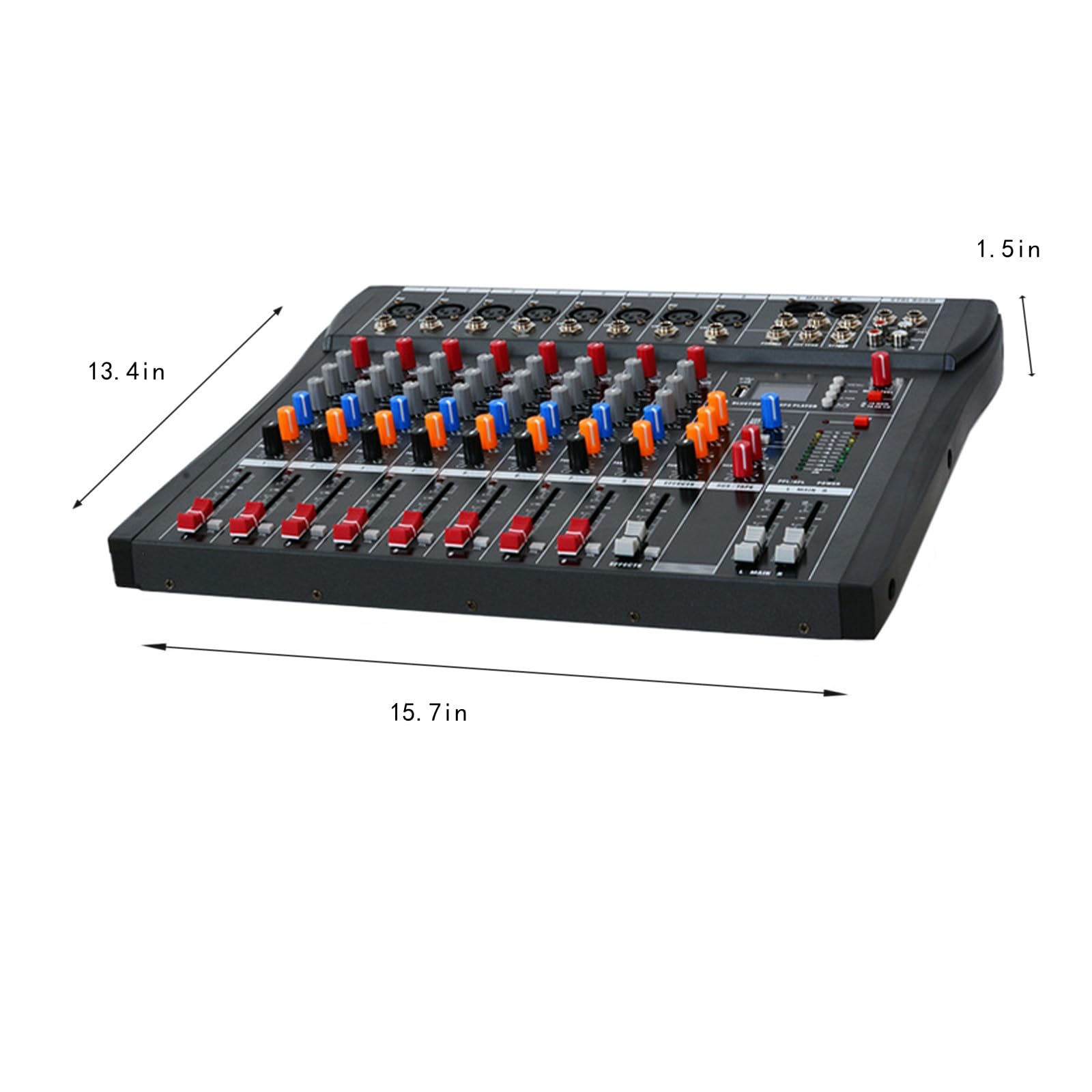 8 Channel Professional Digital Mixer Sound Board Console Bluetooth Live Studio Audio Mixer Power Mixing USB (110V-220V) 3