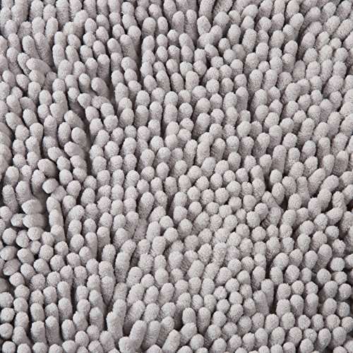 Bedford Home Memory Foam Shag Bath Mat 2-Feet by 5-Feet- Grey 3