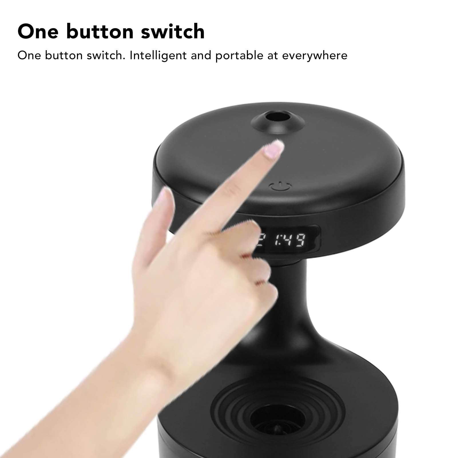 PenRux Anti Humidifier, 800ml Hovering Water Drop Backflow Creative Humidifier Quiet USB Powered Mist Humidifier with Night Light and LED Clock Display for Home Office 6