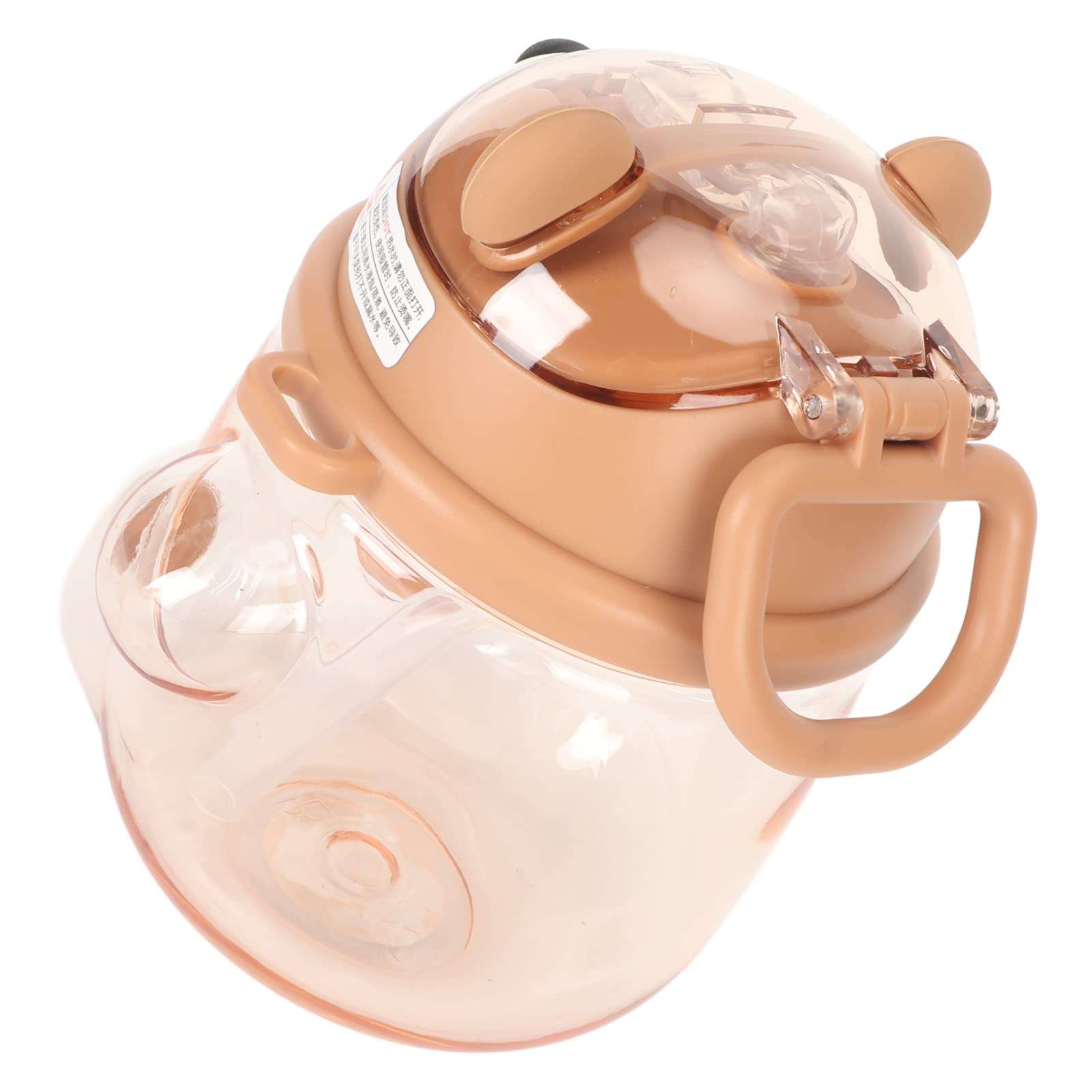 Bear Water Bottle, Kawaii Safe 700ml Hiking Plastic Water Bottle Cute Water Bottles Water Bottle with Strap Kids Water Bottles Kawaii Water Bottle for School Sports Camping Picnic(Coffee) 6