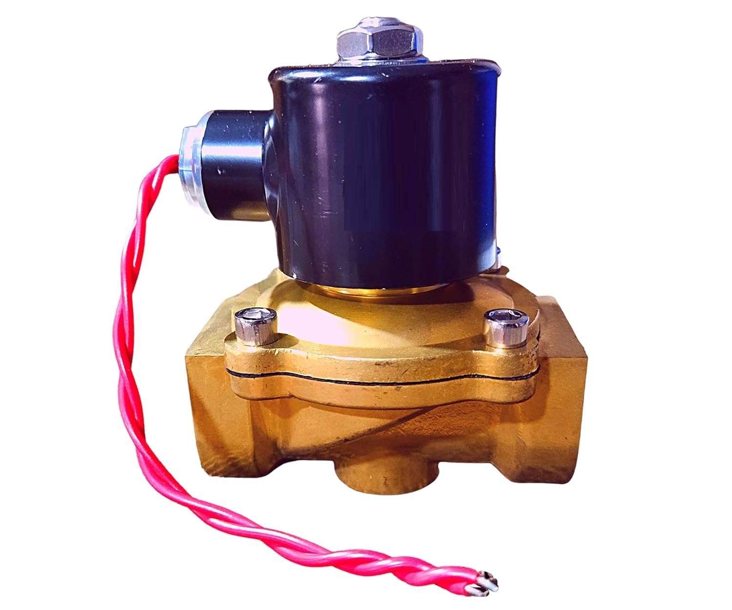 IONIX Brass solenoid valve 1/2 inch for industrial water purifier, irrigation, overhead tank, Normally closed type sv 220V AC 5