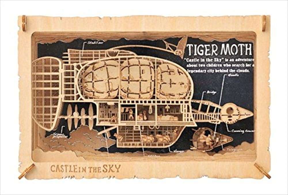 Ensky Castle in The Sky Laputa Tiger Moss Paper Theater H 3.9 x W 6.0 x D 1.7 inches (100 x 152 x 42 mm) 1
