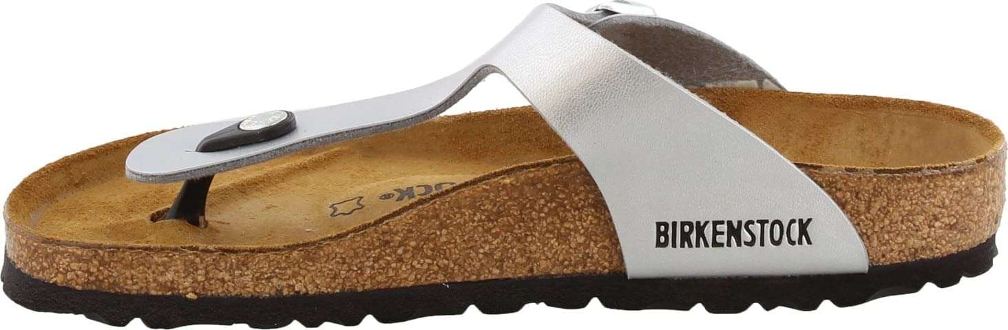 Birkenstock Women's Gizeh Thong Sandal, Silver, 37 N EU/6-6.5 2A(N) US 4