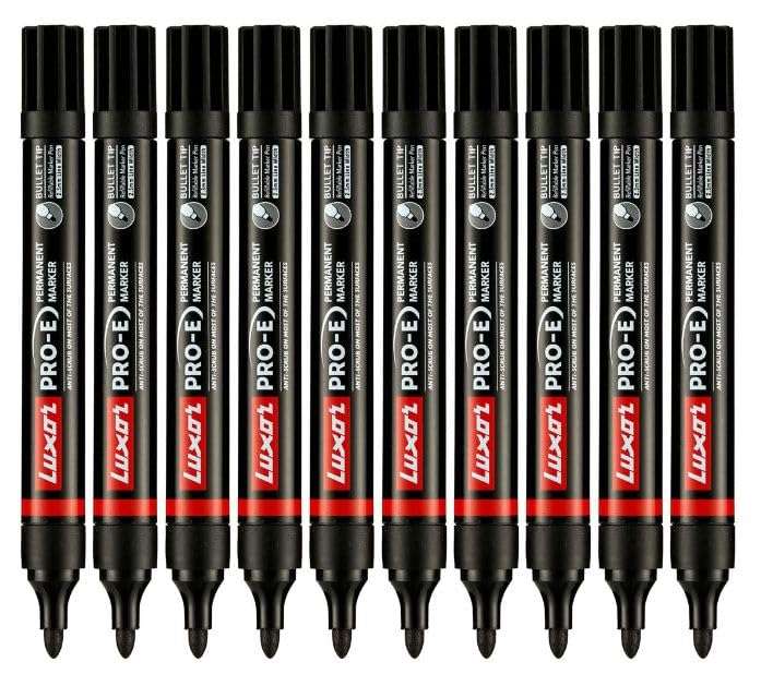 Luxor Permanent Marker 1884 Pro-E (Black)(count of 10)(pack of 5) 4