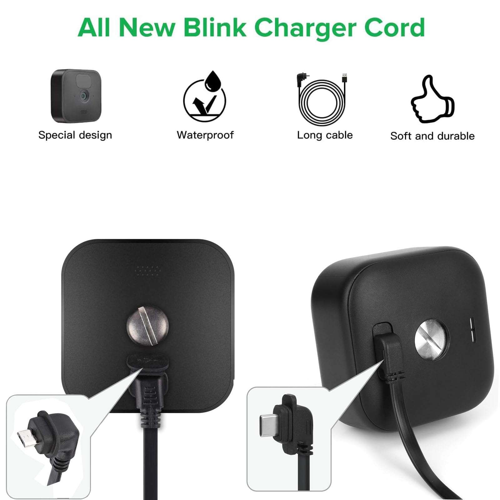 LIFEMOI Upgraded, 24.9 ft / 7.6m Power Cable Compatible with Blink XT, Blink XT2 & Blink New Outdoor/Outdoor (3rd Gen)/Blink Outdoor 4 (4th Gen) and SimpliSafe Cameras 3