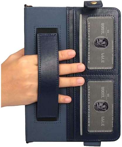 Case for 10.5 Galaxy Tab S5e, MeiLiio Envelope Wallet Case w/Card Slot Pocket/Handband/Buckle Closure Shoulder Bag Folio Stand Cover for Samsung Galaxy Tab S5e 10.5 SM-T720/T725 (Dark Blue) 6