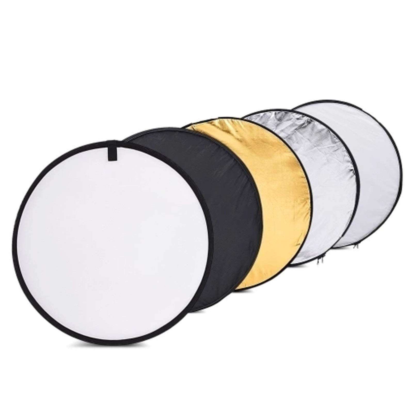 Reflector 32-Inch 80CM Portable 5 in 1 Photography Collapsible Multi-Disc Lighting Reflectors Foldable Round Multi Disc Light Reflector for Studio Photography Situation Photographic Reflector 3