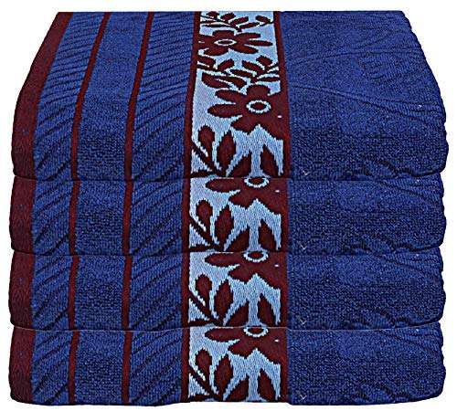 Kuber Industries 100% Cotton 4 Pieces Bath Towel 27" x54? (Blue) -CTKTC028908 1