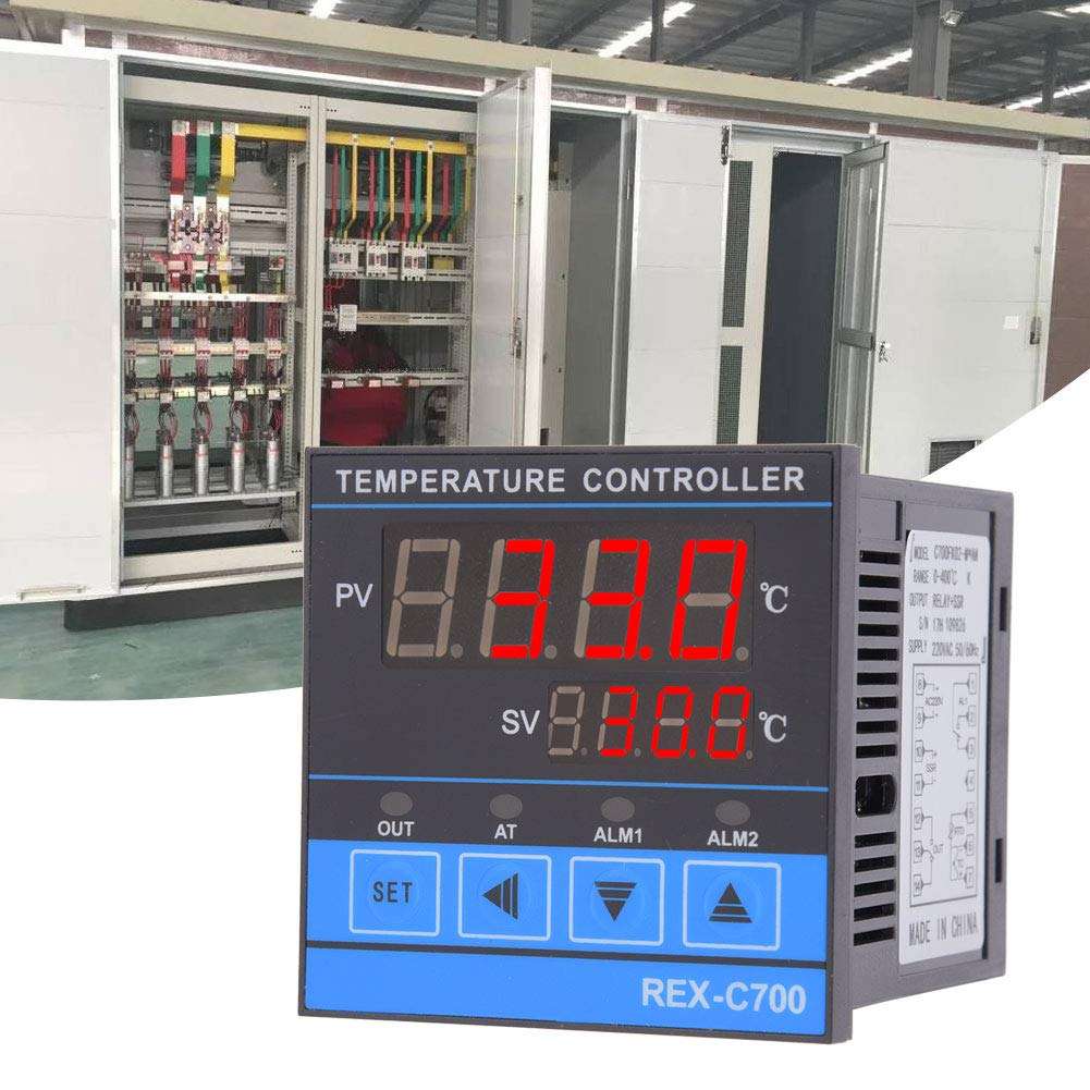 Digital Temperature Controller, PID Digital Temperature Controller, REX-C700 RELAY+SSR for Home Hot Water System Electronic Equipment Automation Equipment 6