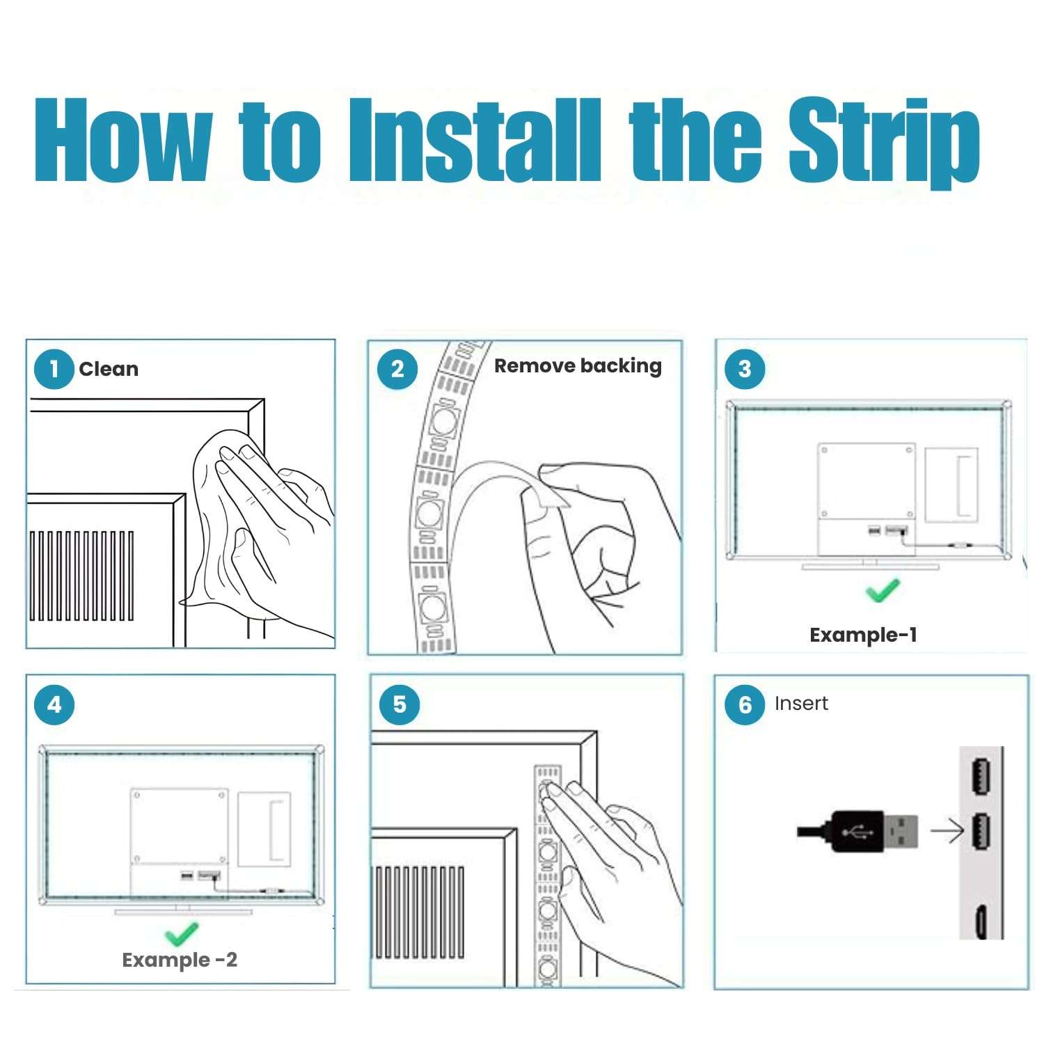 One94Store RGB LED Strip Light 3 Meter USB Powered 5V Flexible Color Changing LED Light with Mini Controller for TV Backlight, Gaming Desk, PC, Monitor, Mirror (for 32-40" inch Tv'S) 5