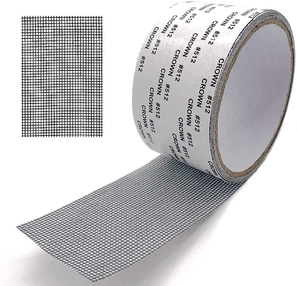 JEJIME Window Screen Patch Repair Tape – Waterproof Tear-Resistant Mesh Tape for Mosquito Nets, Holes, Insect Screens & Door Window Mesh Fix