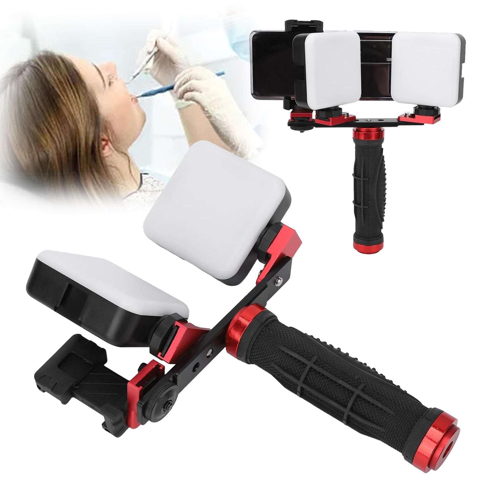MTTXY Dental Photography Aid, Camera Video Lights Studio Lighting Kit, Clear Photos Adjustable Brightness Professional Dental Mobile Phone Fill Light for Photography 1