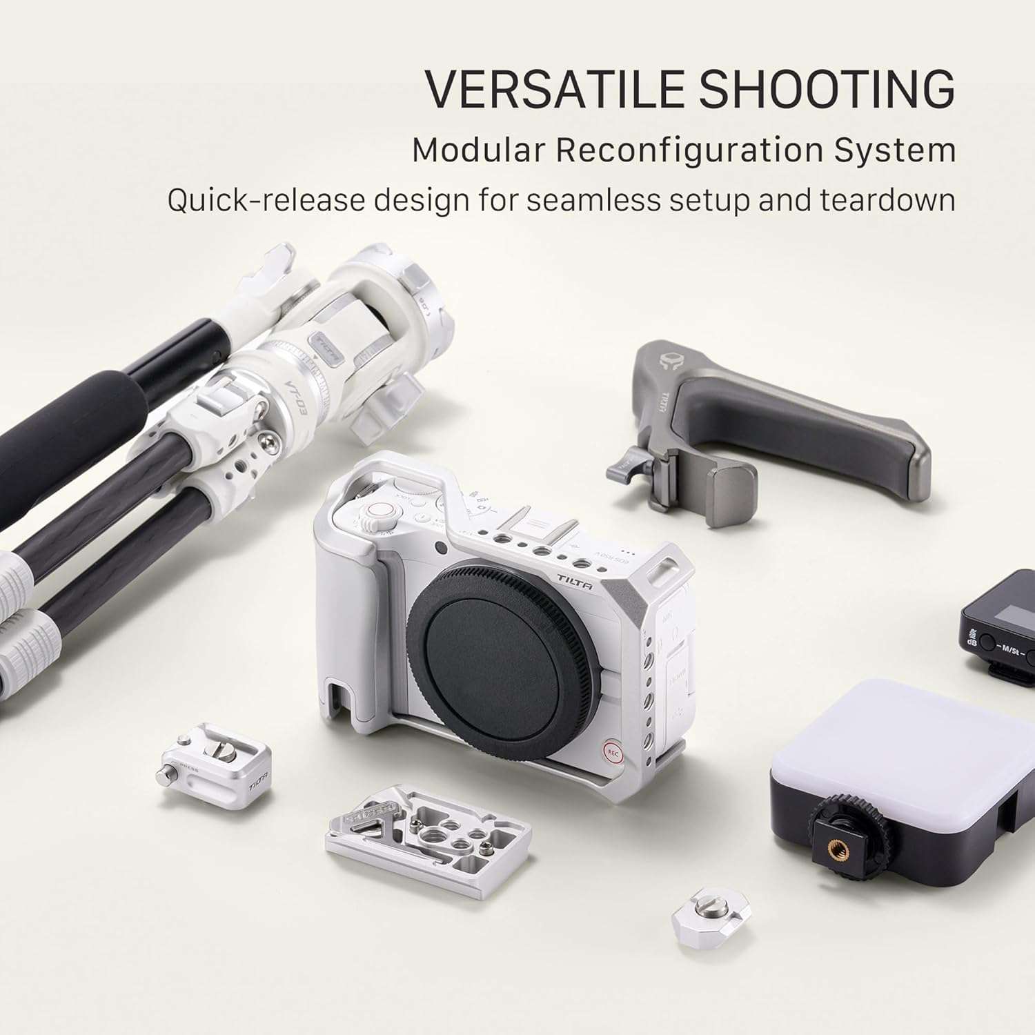 Tilta Camera Cage Base Kit Compatible with Canon R50 V – Black | Full Cage with Compact NATO Top Handle | ARCA Baseplate, Cold Shoe, 1/4”-20 Mounts | Lightweight, Modular Design 3