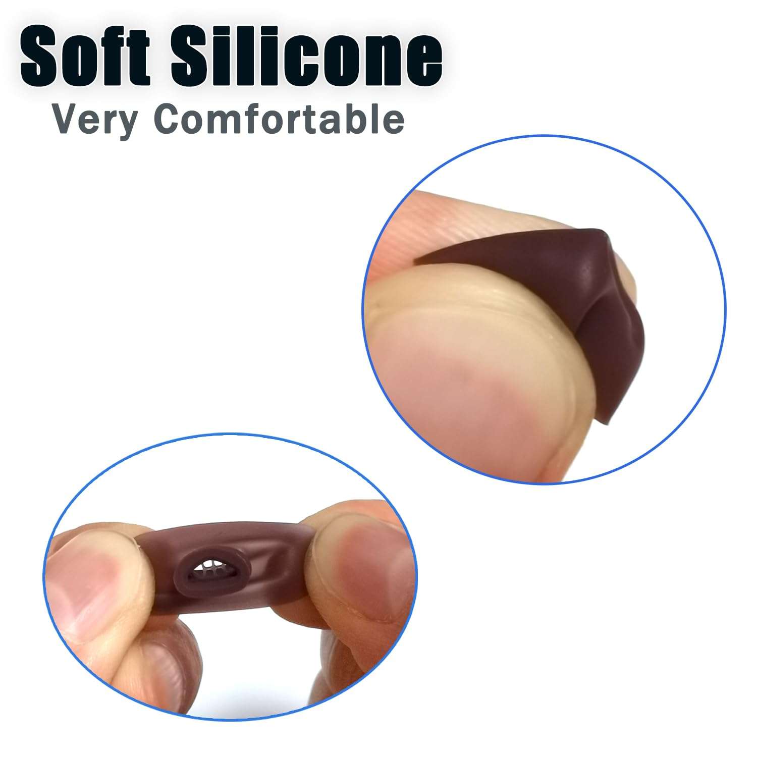 Luckvan Replacement Earbuds Tips for Jabra Elite 10 Silicone Ear Tips Jabra Elite 10 Rubber Tips 4 Pairs, Brown 4