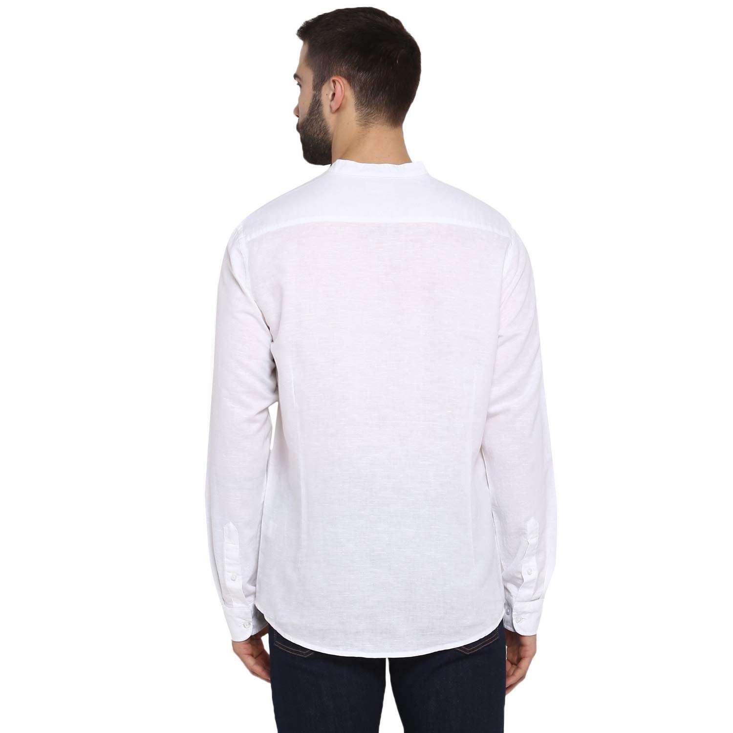 Red Tape Men's Solid Regular fit Casual Shirt (RFS0055_White_Small S) 4