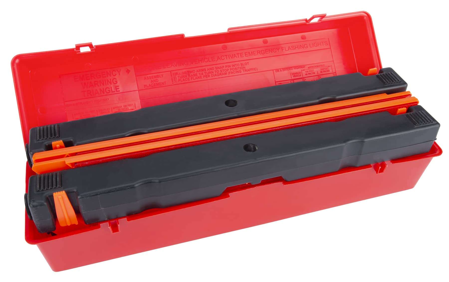 Performance Tool W1498 Large Early Warning Roadside Emergency Reflective Triangle, 3 Pack with Case (Dot Approved), 3 Pack 2