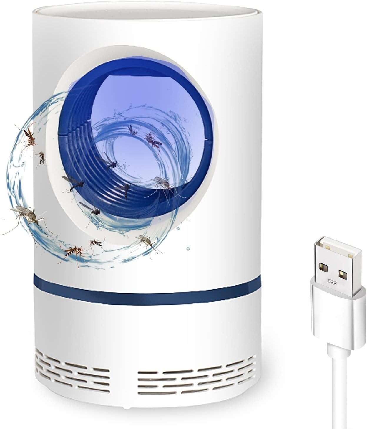 LACOSSI Electric Mosquito Killer, Fly Insect Killer Machine, Insect Bug Zapper,Fly Catcher and Trap Killer LED Lamp for Restaurants,Home, Kitchen, Kids Bedroom,Outdoor Office (C-White) 1