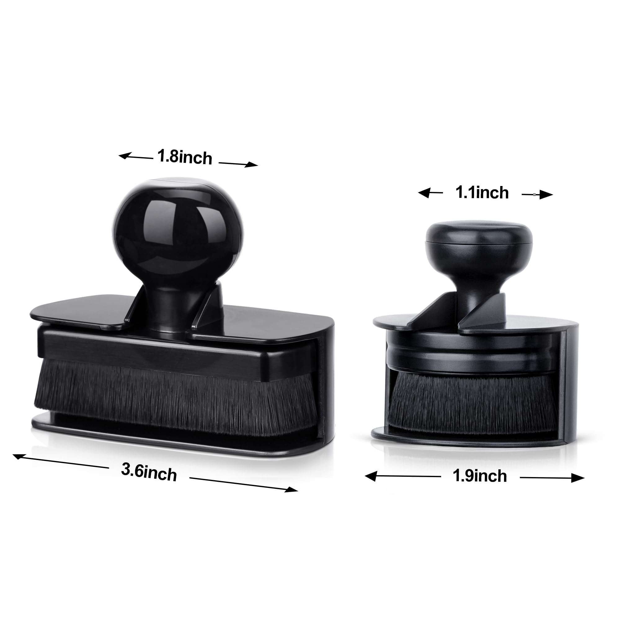 Tire Shine Applicator Brush - Extra Large + Small Size Automotive Tire Dressing Applicator Brush (Black+Red) 6