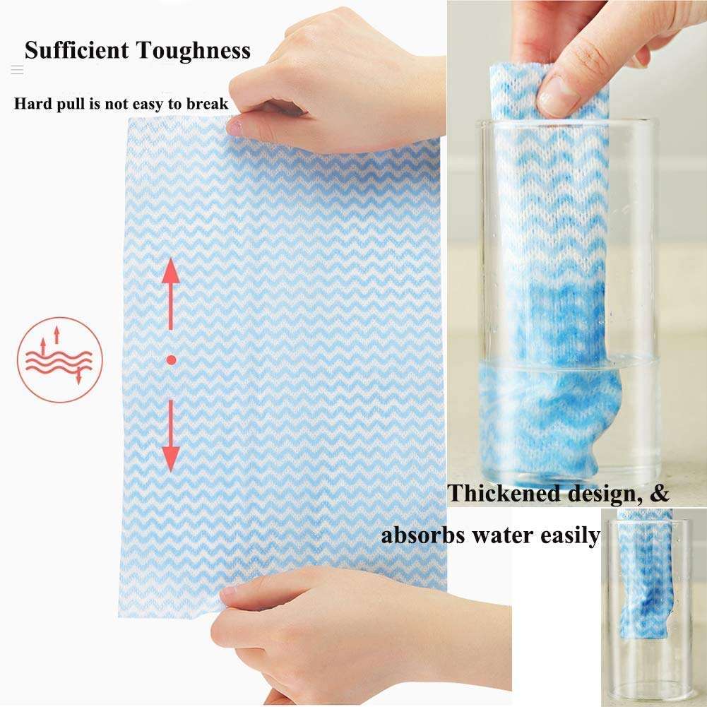 Sakar Sales Non- Woven Disposable Reusable Towels Kitchen Cleaning Multi-Uses Dish Cloths Washable Towel Roll (Set of 1). 6