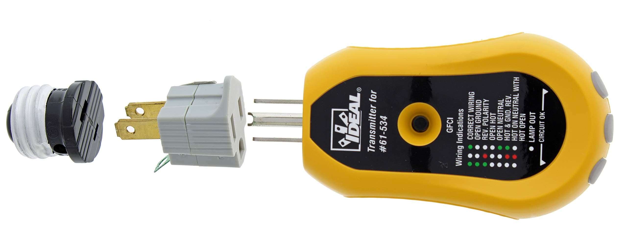 IDEAL Electrical 61-534 Digital Circuit Breaker Finder with Digital Receiver and GFCI Circuit Tester,Yellow 4